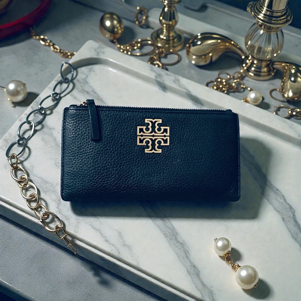 Tory Burch Black Leather Clutch